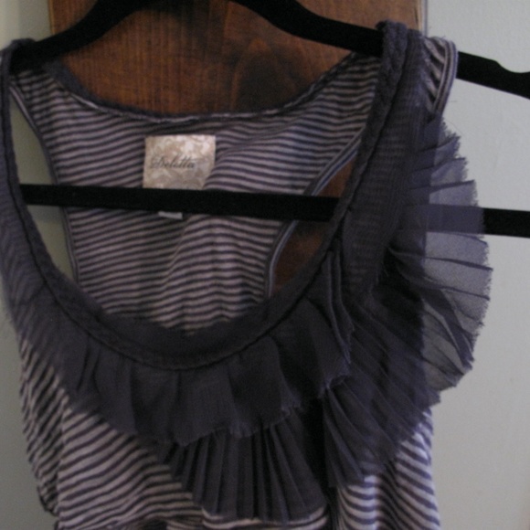 DELETTA ANTHROPOLOGIE Plum Purple Tiered Tank M - Picture 10 of 15